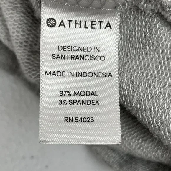 Athleta Nirvana Twist Front Pullover Women's Size Small Gray Athleisure Casual - Picture 6 of 12